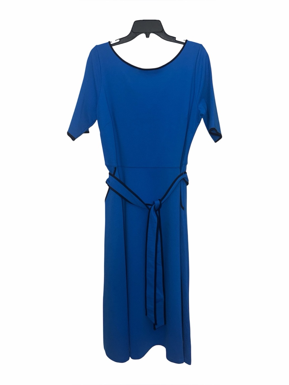Boden Blue Midi Dress with Black Trim - Picture 2 of 10